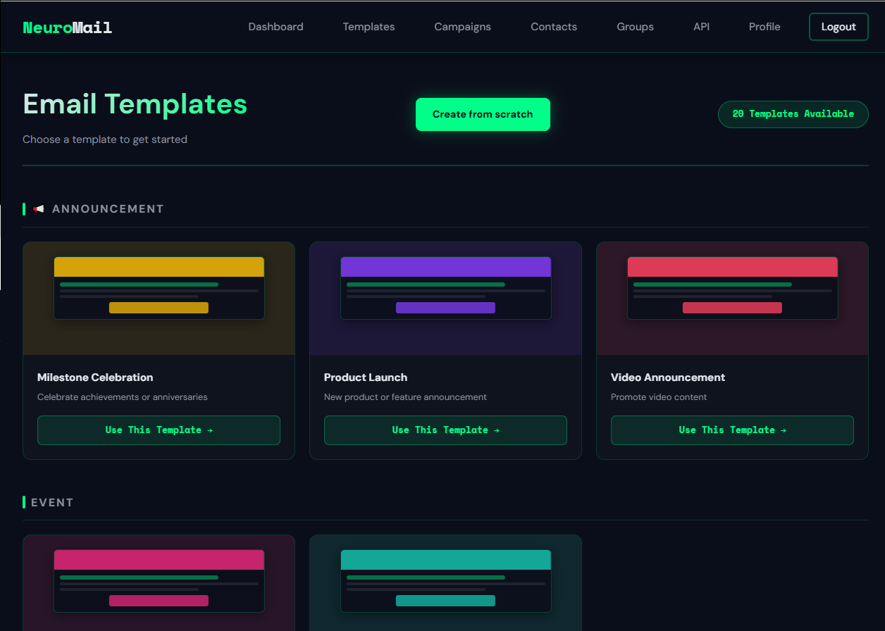 NeuroMail Platform Screenshot 2