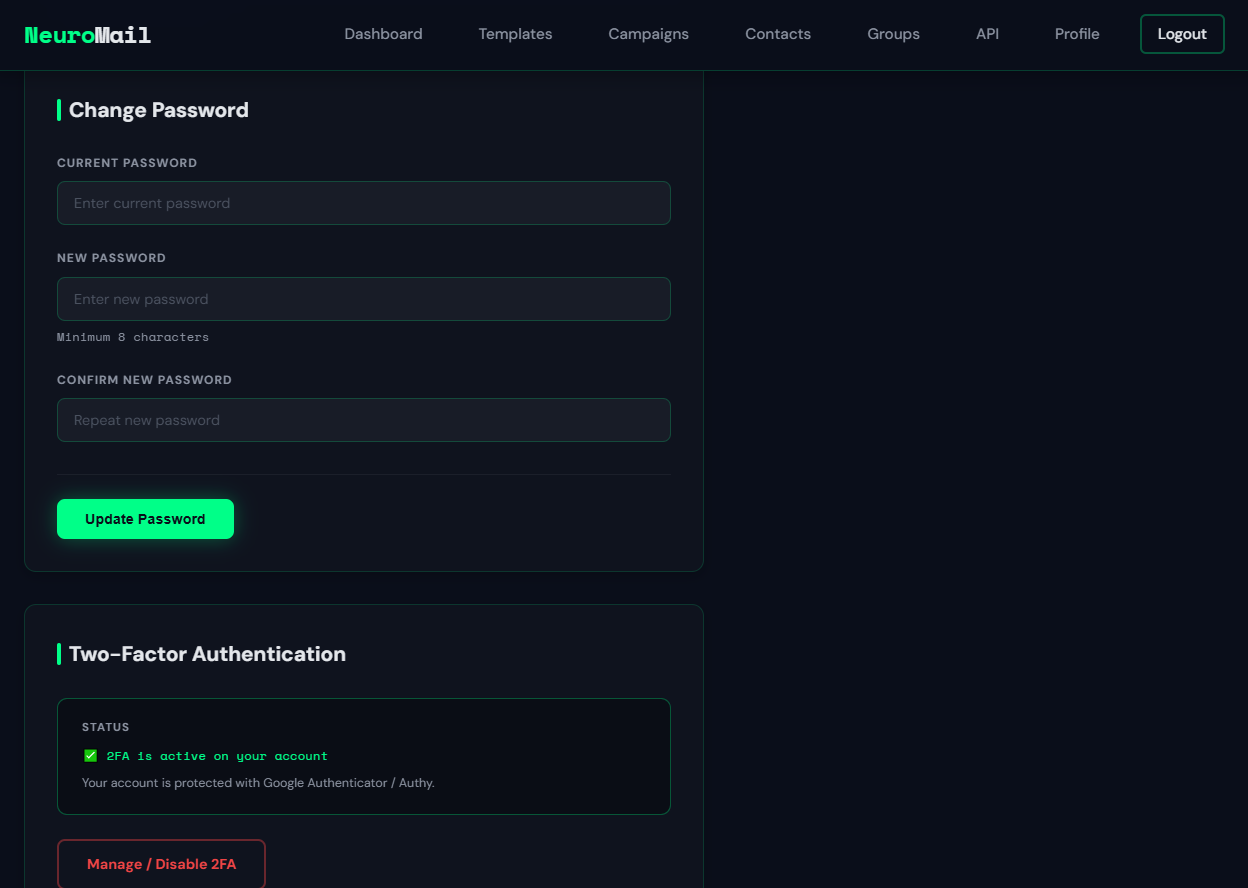 NeuroMail Platform Screenshot 9